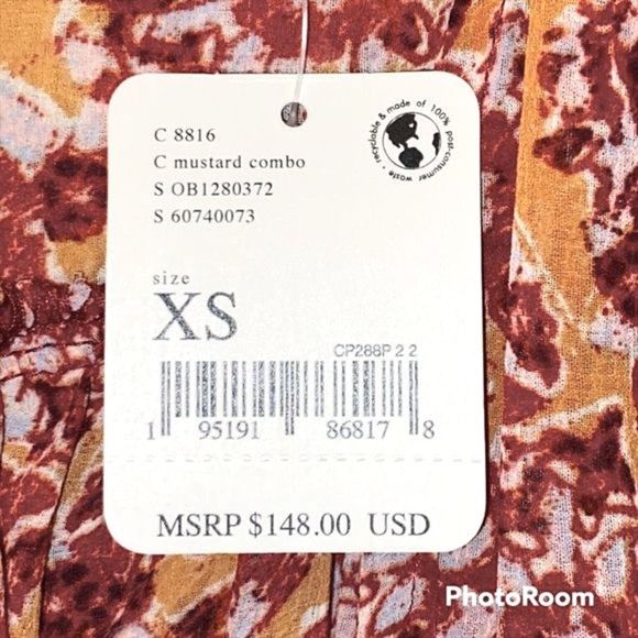 NWT Free People Lorraine Tiered Sheer Tie Front Floral Oversized Kimono - Picture 7 of 8